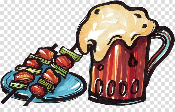 Beer Kebab Chuan Barbecue grill Chinese cuisine, Beer Kebab cartoons transparent background PNG clipart