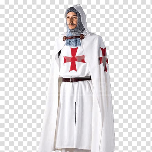 Middle Ages English medieval clothing Knights Templar, cloak transparent background PNG clipart
