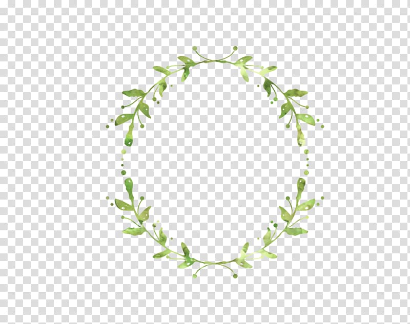 leaf wreath art, Wreath Leaf Garland Crown, Fresh green leaves wreath material transparent background PNG clipart