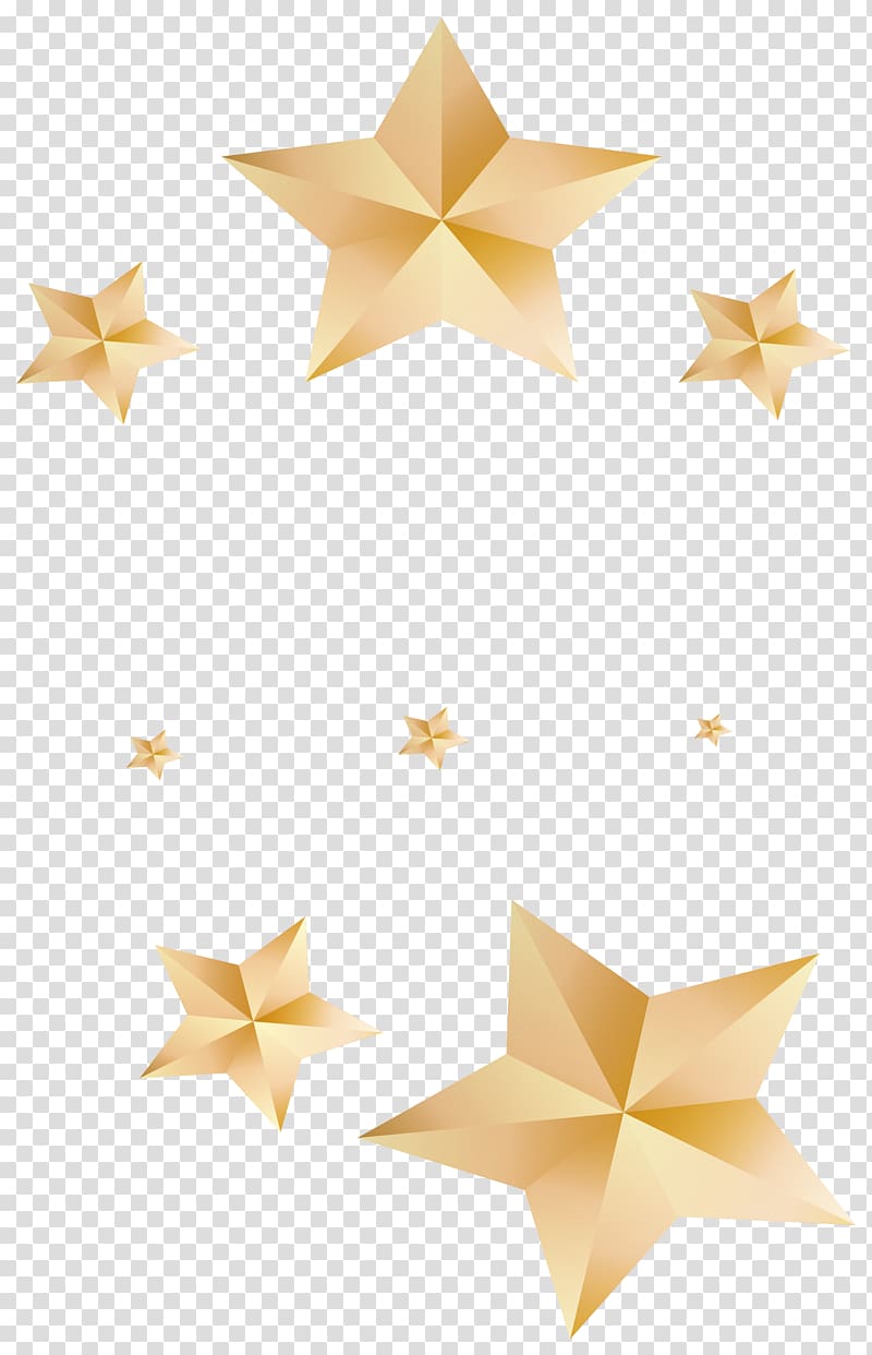 gold stars , Five-pointed star Euclidean Pentagram, Golden five pointed star transparent background PNG clipart