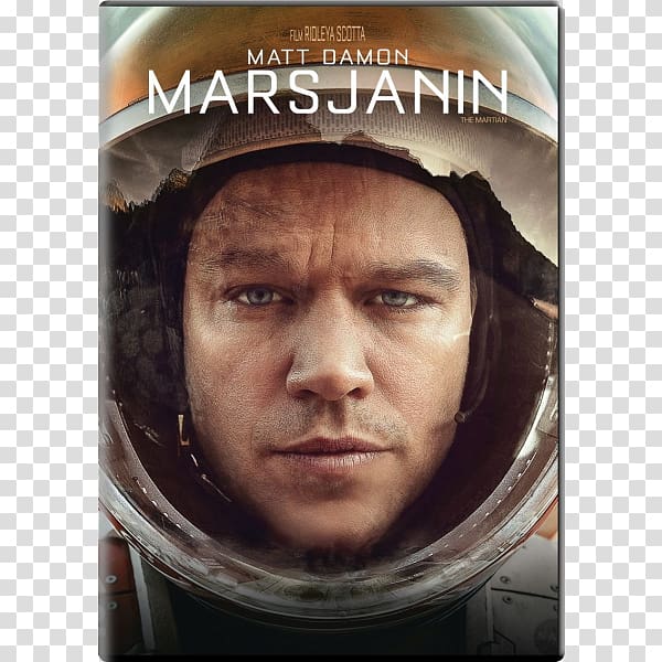 Matt Damon The Martian Blu-ray disc Mark Watney DVD, dvd transparent background PNG clipart
