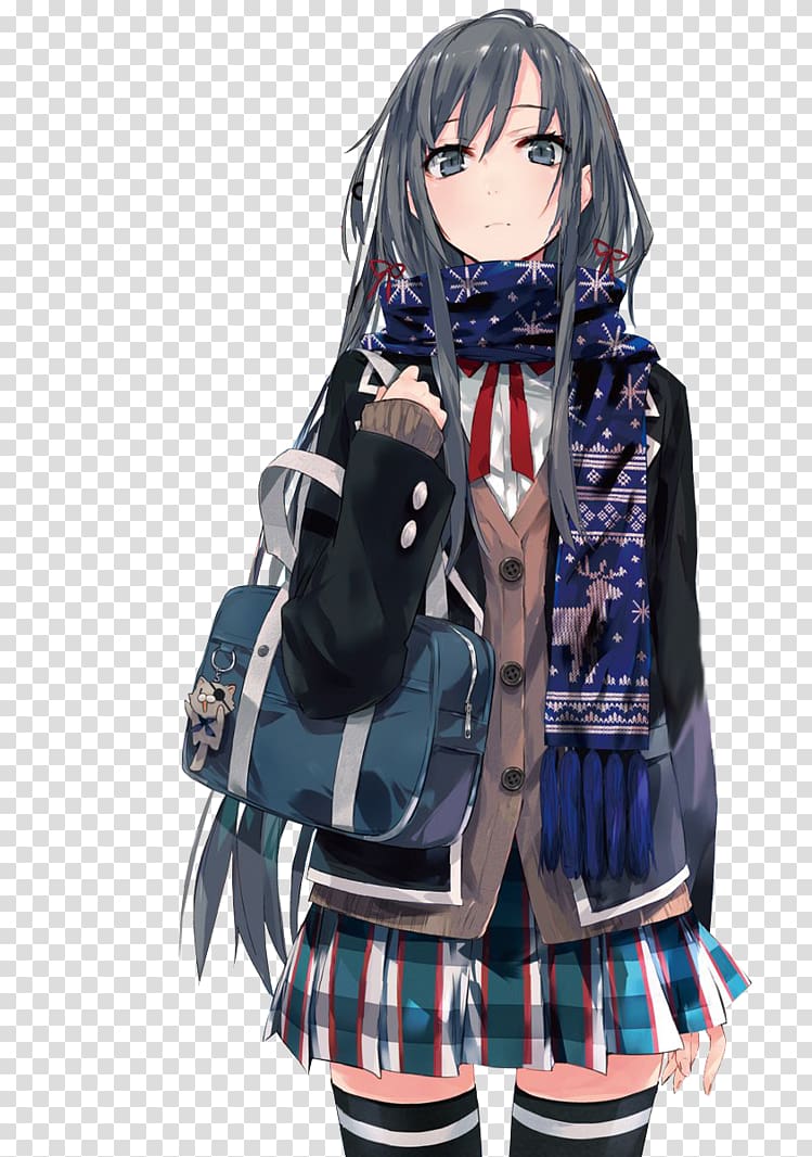 My Youth Romantic Comedy Is Wrong, As I Expected Anime Fan art Manga, the little girl with a scarf transparent background PNG clipart