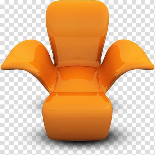 orange sofa chair illustration, orange table chair, Orange Seat transparent background PNG clipart