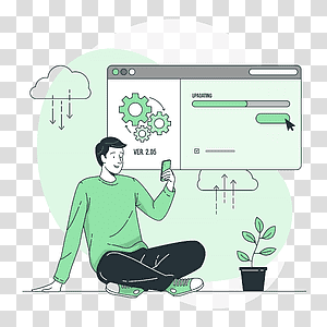 illustration, Update, device, technology, setup, app, loading, software, user, settings transparent background PNG clipart thumbnail