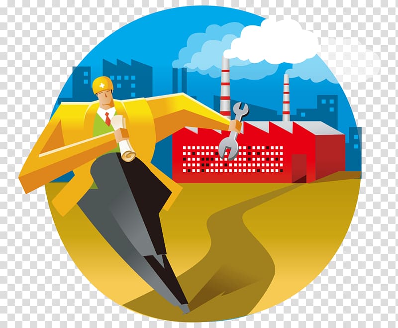 Cartoon Comics Illustration, color city building modern business man transparent background PNG clipart