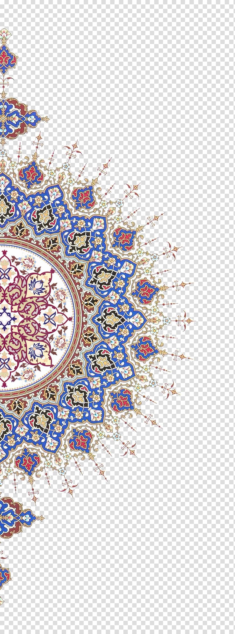 red and blue floral decor , Islamic art Arabesque Islamic geometric patterns, design transparent background PNG clipart