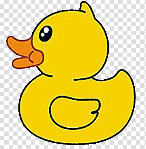 yellow duck illustration, Rubber Duck Poster Cartoon, Cute little cartoon duck transparent background PNG clipart