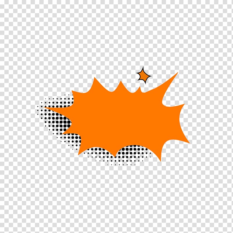 Cartoon orange explosion Icon transparent background PNG clipart