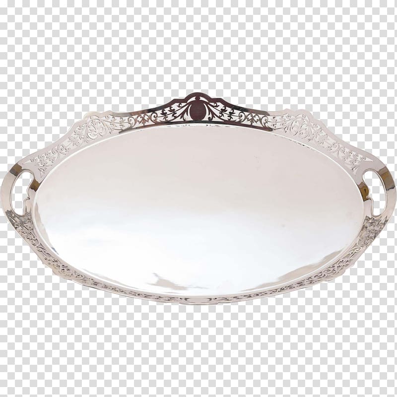 Silver Tray Oval, tray transparent background PNG clipart