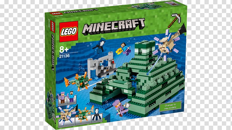 LEGO 21136 Minecraft The Ocean Monument Lego Minecraft Toy block, Minecraft transparent background PNG clipart