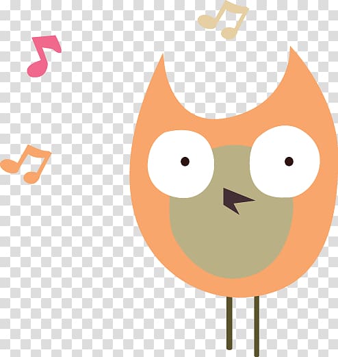 Owl Cartoon, Cartoon singing owl transparent background PNG clipart