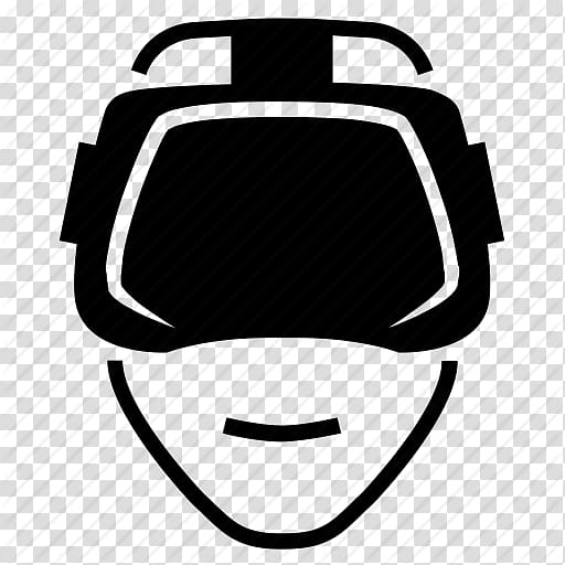 person wearing virtual reality headset , Oculus Rift Virtual reality Icon design Icon, Virtual Reality transparent background PNG clipart