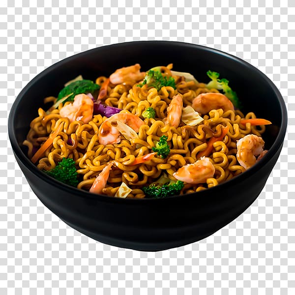 Lo mein Chow mein Yakisoba Chinese noodles Fried noodles, sushi transparent background PNG clipart