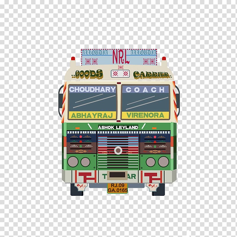 India Bus Designer, Indian-style bus transparent background PNG clipart