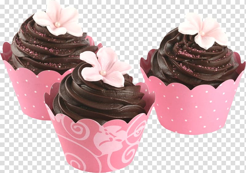 Cupcake Frosting & Icing Petit four Chocolate cake, chocolate cake transparent background PNG clipart