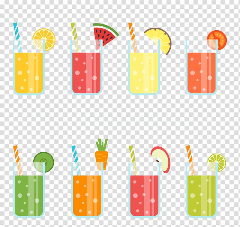 Orange juice Smoothie Fruit, All kinds of juice material transparent background PNG clipart