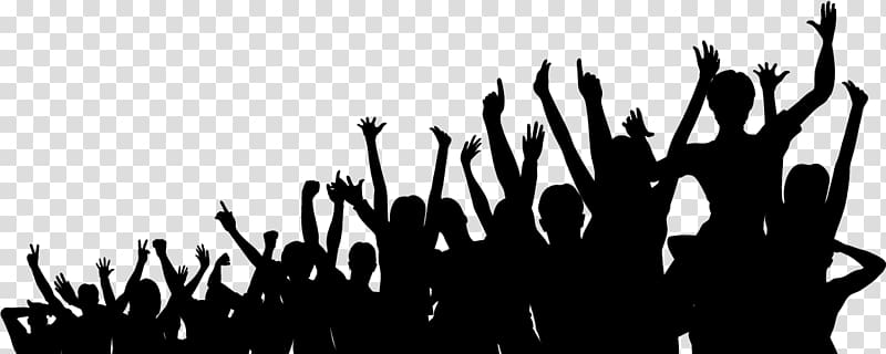 silhouette of people raising hands, Audience Crowd , others transparent background PNG clipart