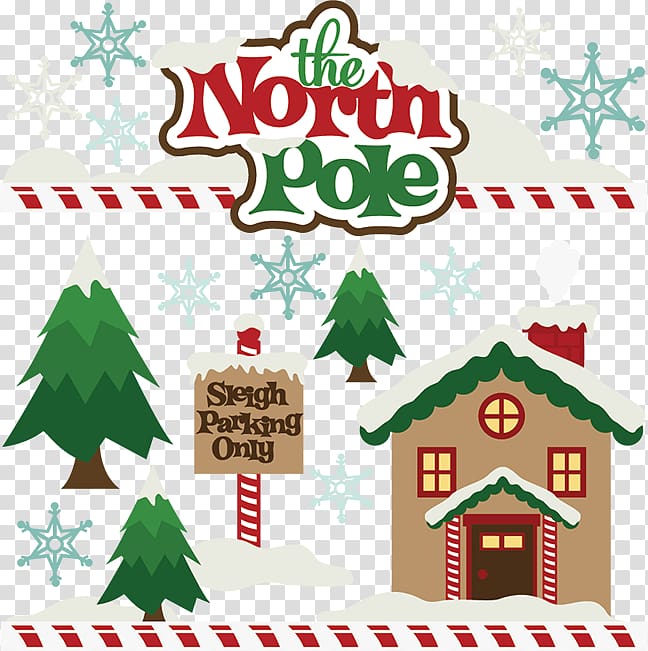 North Pole Santa\'s Workshop Santa Claus , postmark transparent background PNG clipart