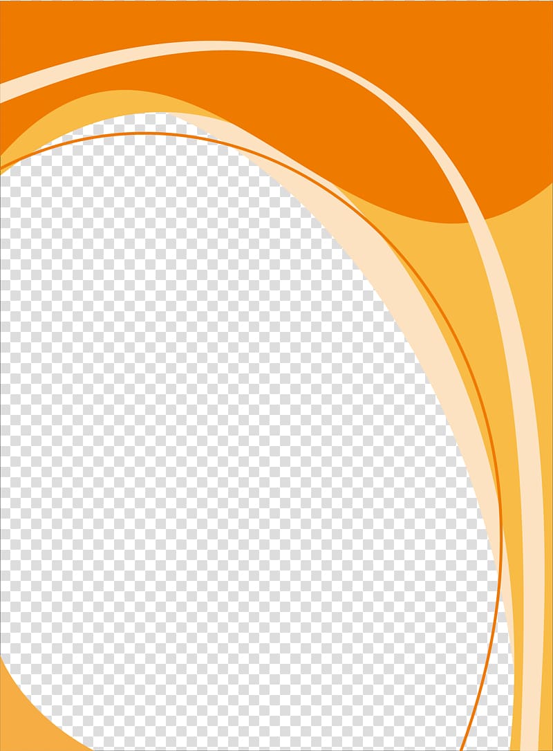 Poster template, orange and yellow color wave transparent background PNG clipart