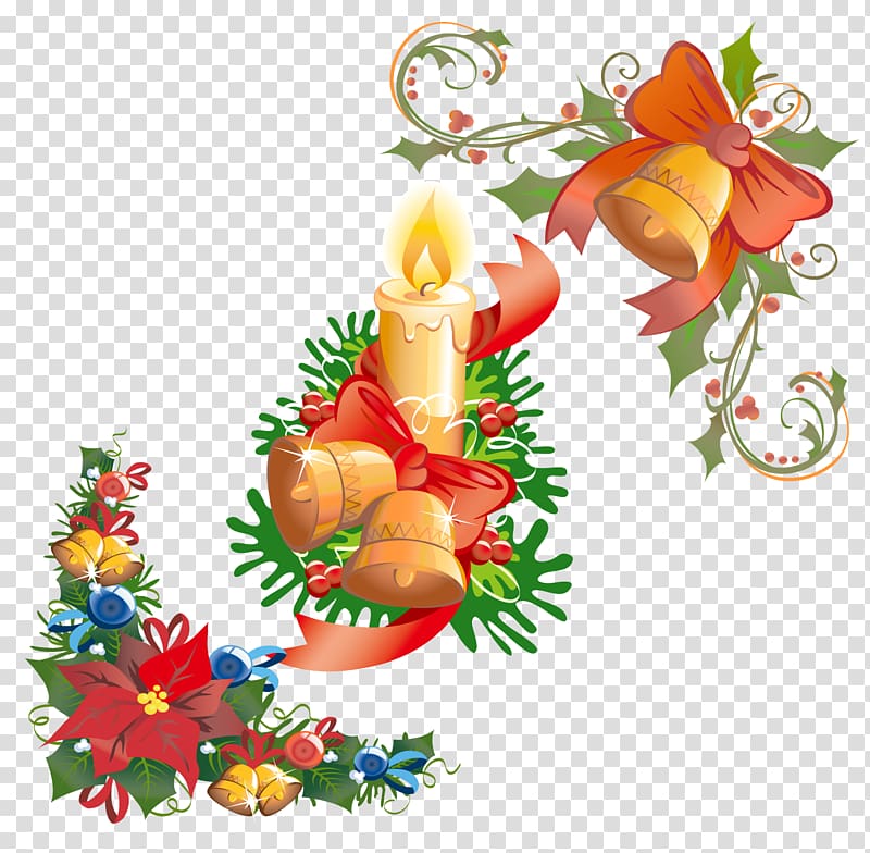 Santa Claus Christmas ornament Gift Christmas decoration, Christmas bell transparent background PNG clipart