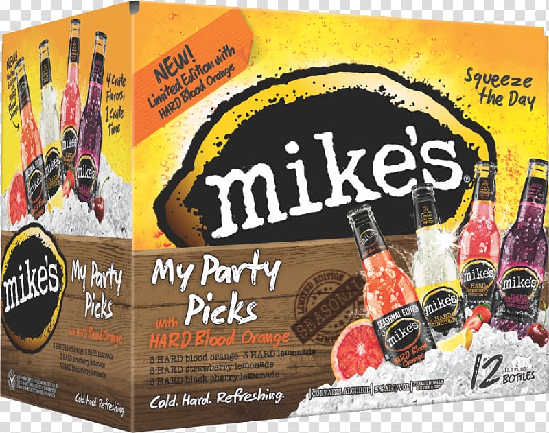 Mike\'s Hard Lemonade Co. Beer Cider Distilled beverage, beer transparent background PNG clipart