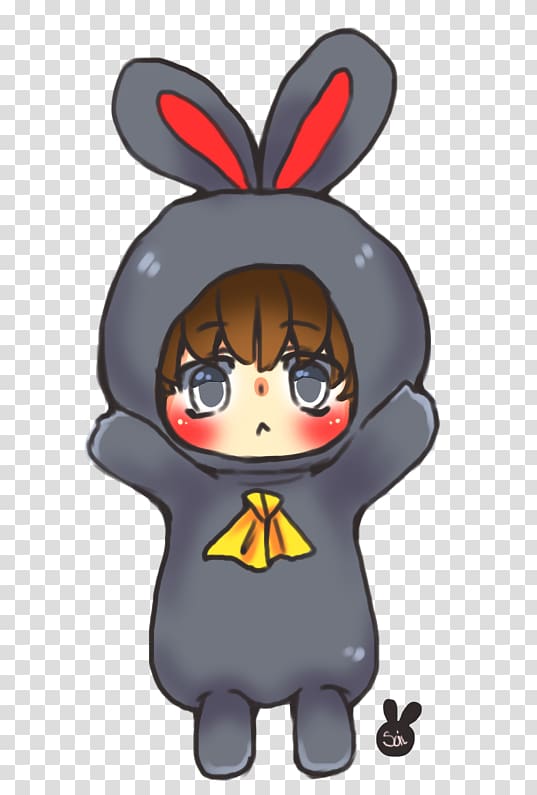 21st Century Girl Rabbit BTS Chibi Drawing, rabbit transparent background PNG clipart
