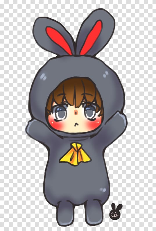 Anime Smile Gif Photo - Anime Bunny Girl Chibi Clipart, transparent png  image