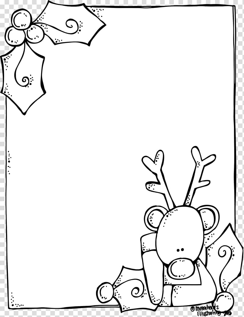 Coloring book Santa Claus Rudolph Christmas card, santa claus transparent background PNG clipart