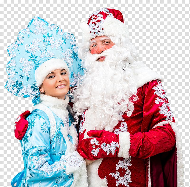 Ded Moroz Snegurochka Santa Claus Christmas ornament New Year, santa claus transparent background PNG clipart