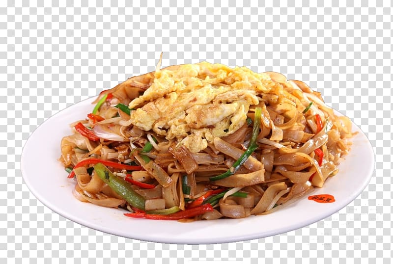 Chow mein Beef chow fun Pad thai Breakfast Shahe fen, Homemade fried rice noodles transparent background PNG clipart