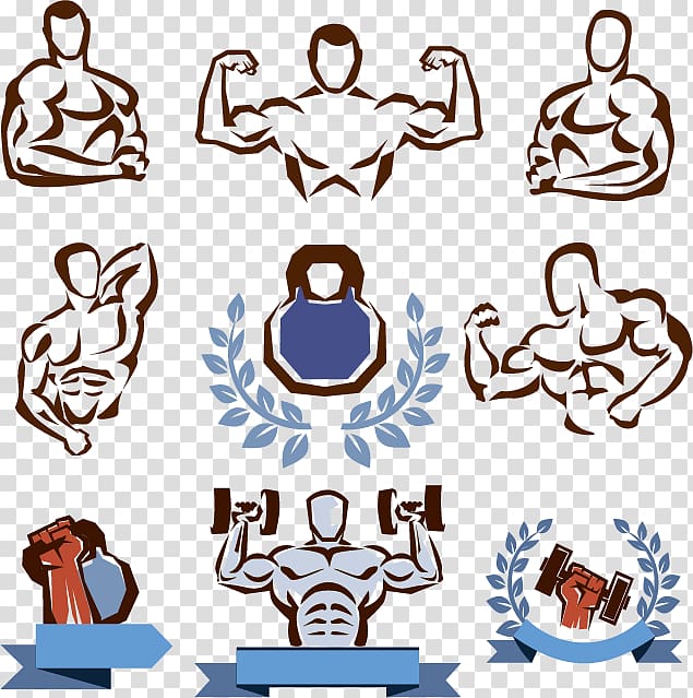 Fitness Centre Physical fitness Weight training , Fitness creative hand-painted logo transparent background PNG clipart