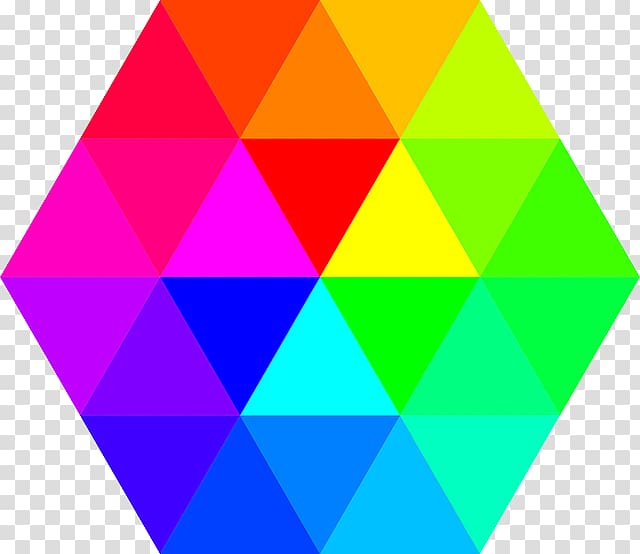 Hexagonal tiling Color Triangle, Colors transparent background PNG clipart