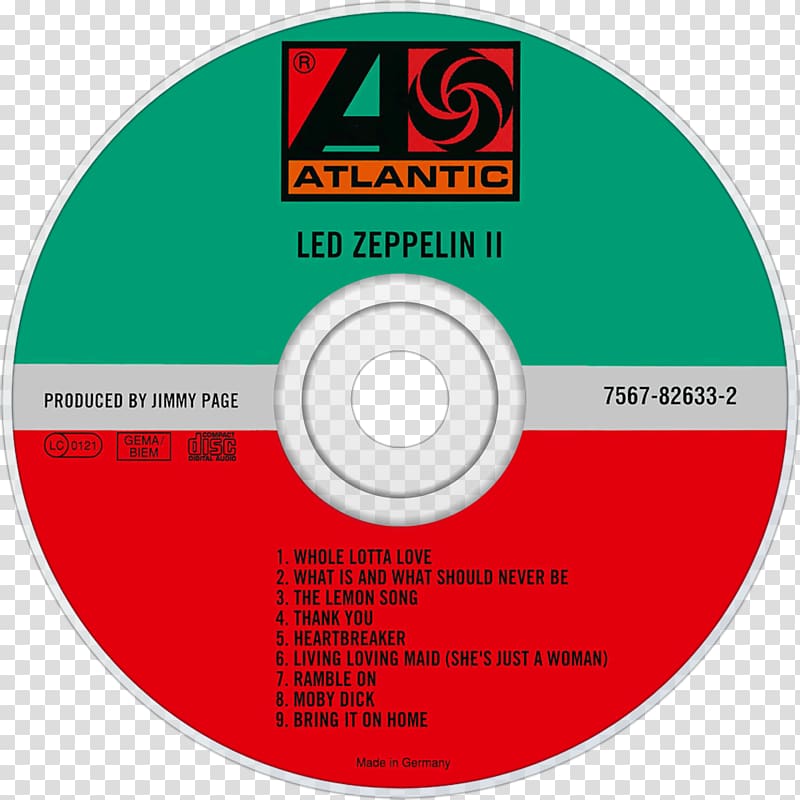 Led Zeppelin II LP record Atlantic Records Powerage, others transparent background PNG clipart