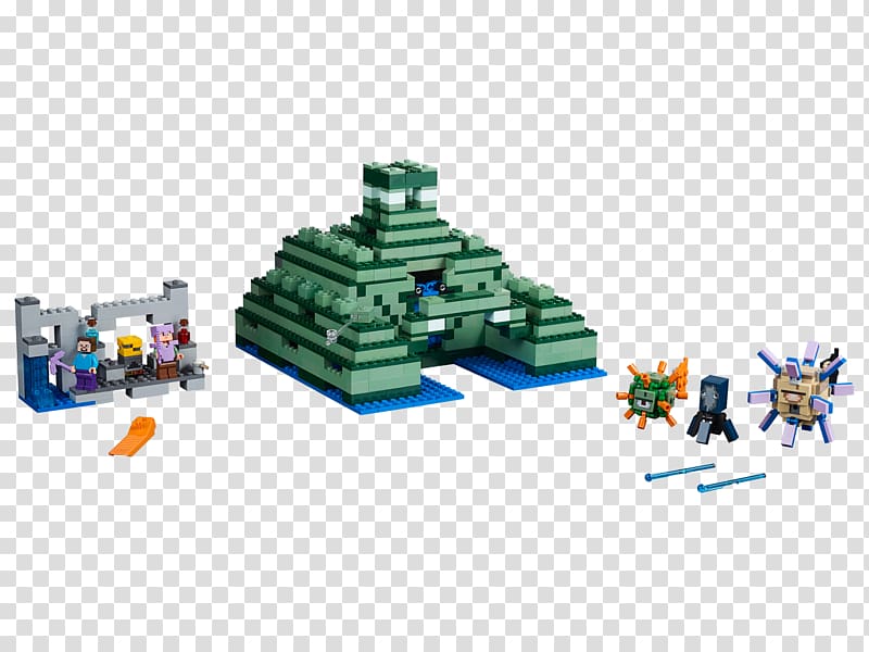 Lego Minecraft Lego minifigure LEGO 21136 Minecraft The Ocean Monument, lego Minecraft transparent background PNG clipart