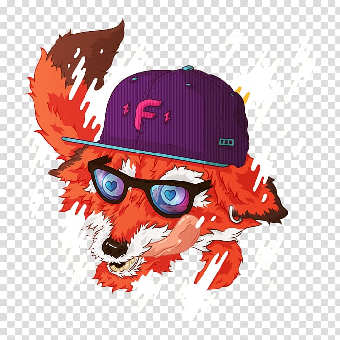 Graphic design Adobe Illustrator, Hat orang wolf transparent background PNG clipart