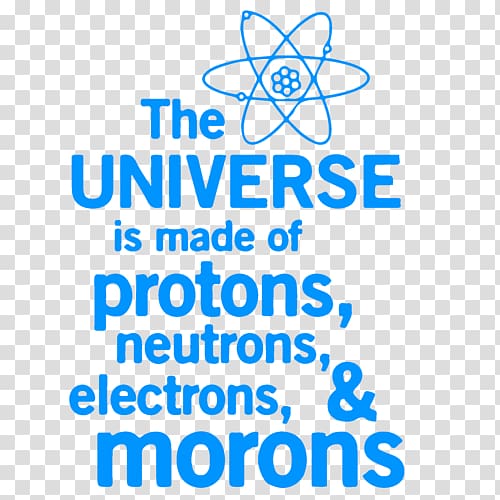 Particle physics T-shirt Proton Neutron Universe, T-shirt transparent background PNG clipart