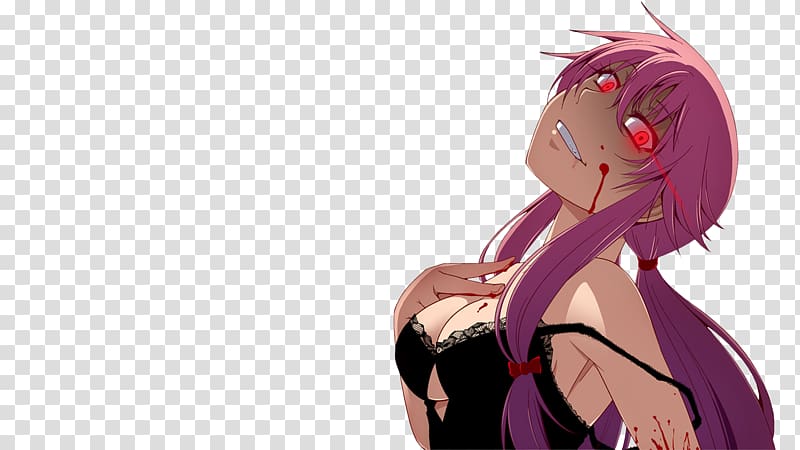 Yuno Gasai Rendering Future Diary Anime, Anime transparent background PNG clipart
