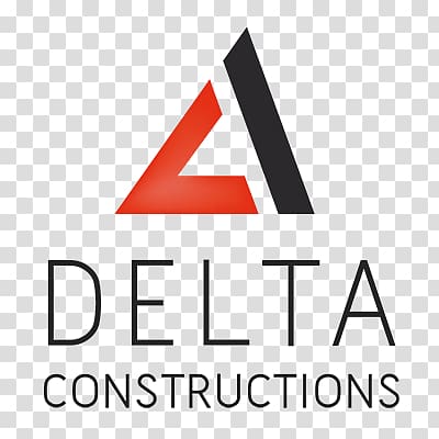 Delta Constructions logo, Delta Constructions Logo Black Text transparent background PNG clipart