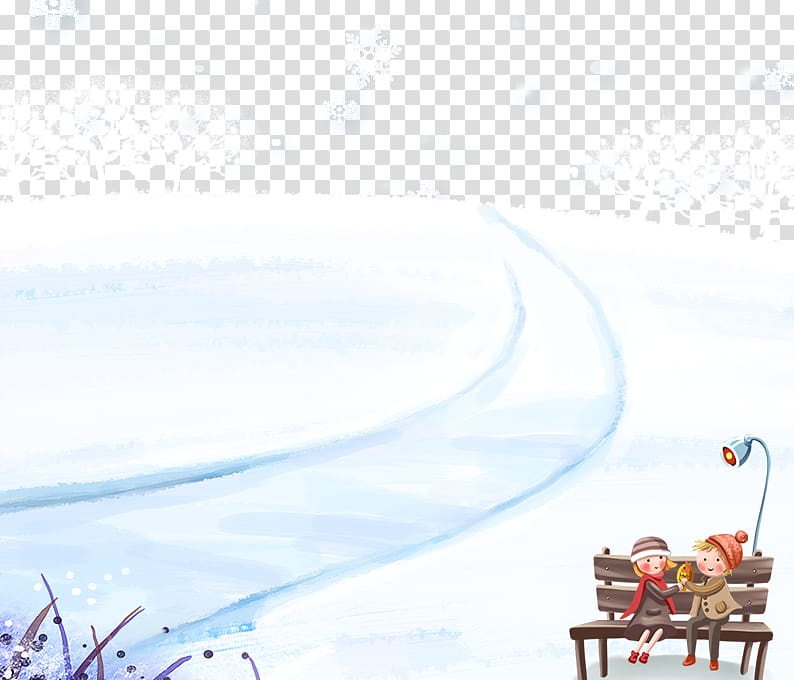 Snowman Cartoon, Snow couple transparent background PNG clipart