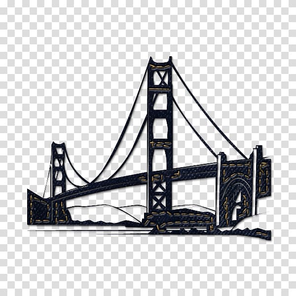 Golden Gate Bridge, London illustration, Golden Gate Bridge San Francisco cable car system Computer Icons , Black Bridge transparent background PNG clipart