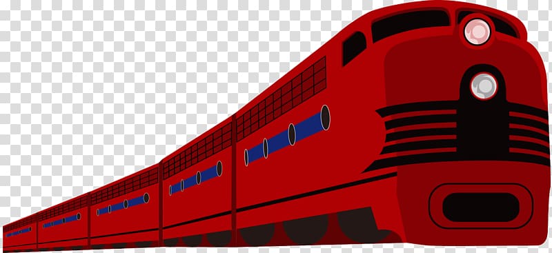 Train Rail transport Rapid transit Cartoon, Red Train transparent background PNG clipart