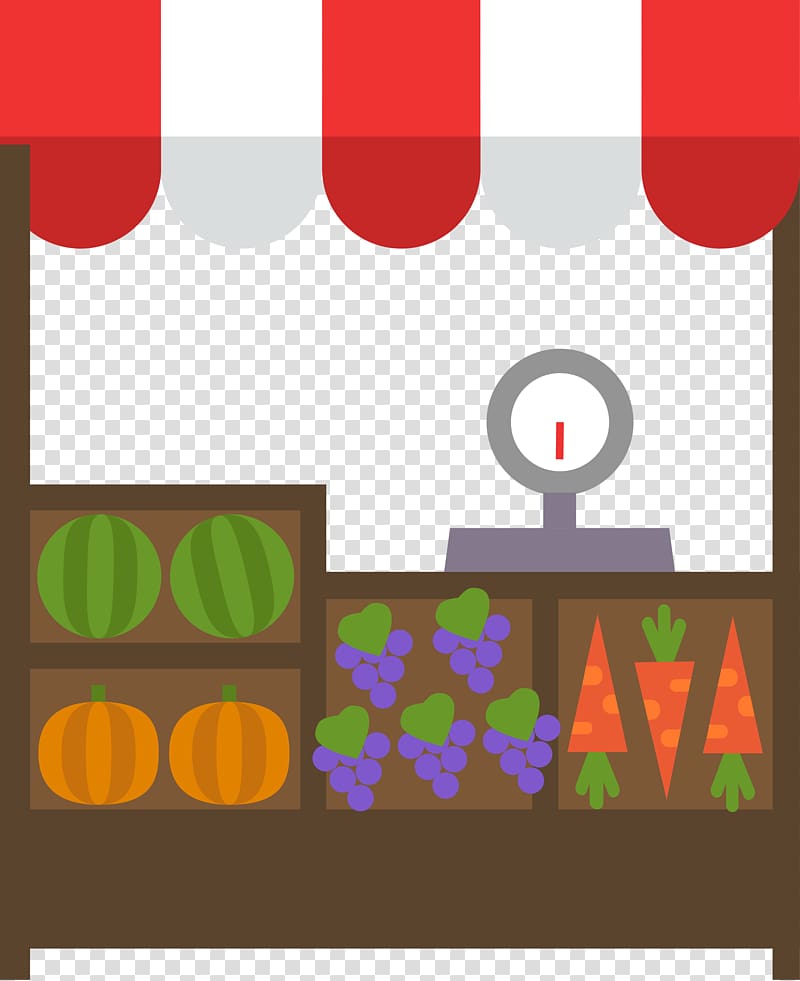 Graphic design Adobe Illustrator, fruit and vegetable cart transparent background PNG clipart