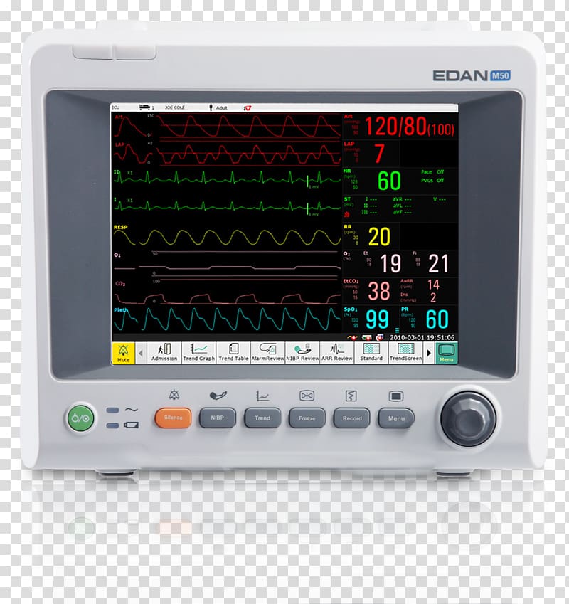 Monitoring Computer Monitors Vital signs Medical Equipment Hospital, Physician patient transparent background PNG clipart