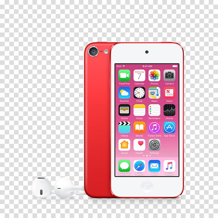 iPod Touch Apple iSight FaceTime, iphone 7 red transparent background PNG clipart