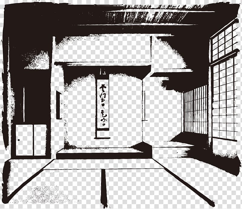 inside of room illustration, Japanese architecture, Japan transparent background PNG clipart