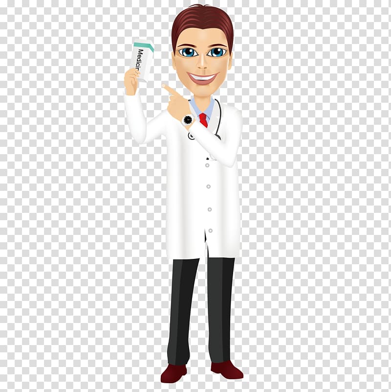 Cartoon Drawing, Cute doctor transparent background PNG clipart