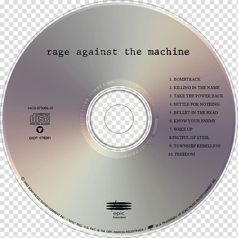 Compact disc Rage Against the Machine 0 Album Live & Rare, Rage Against The Machine transparent background PNG clipart