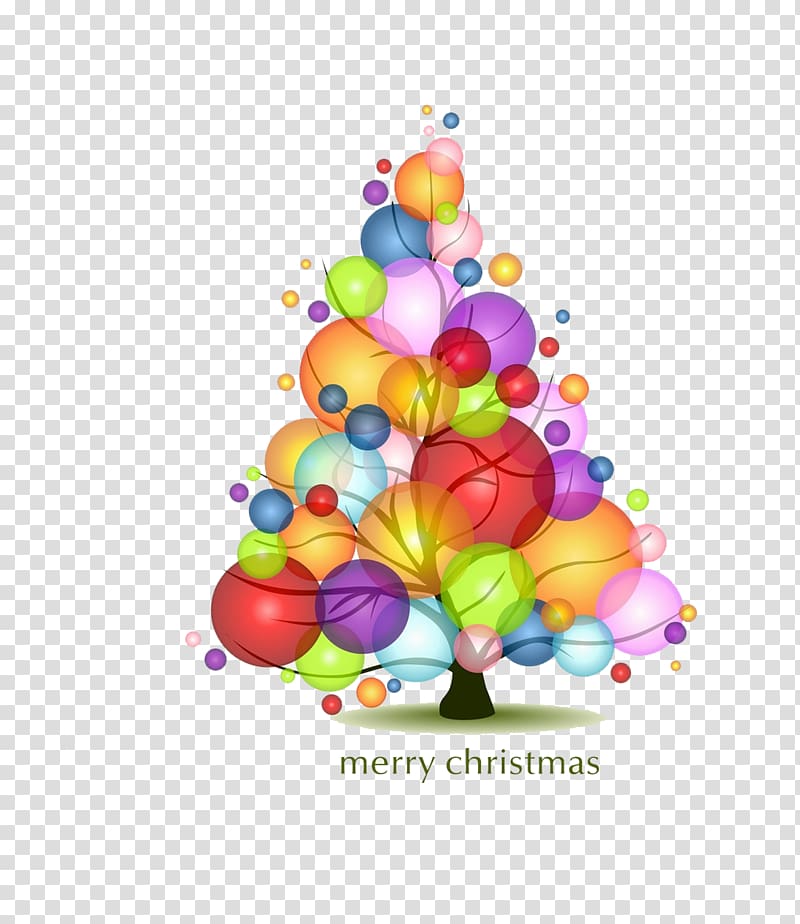 Christmas tree Bubble light, Cartoon Christmas tree transparent background PNG clipart