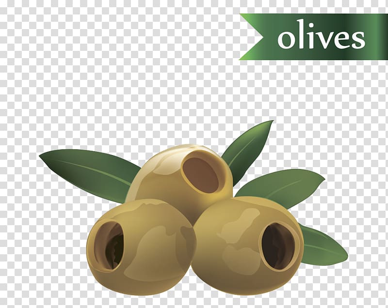 Olive oil Fruit Olive leaf, Hand-painted olive transparent background PNG clipart