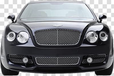black Bentley Continental, Front Bentley transparent background PNG clipart